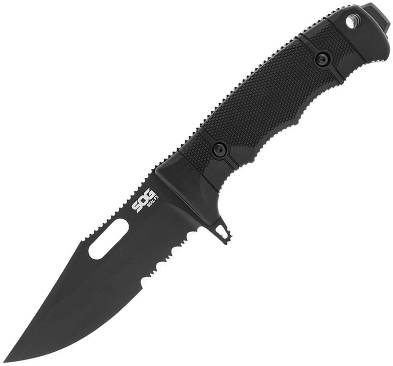 SOG Seal FX Fixed Knife 4.25" Part Serrated CPM-S35VN Steel Full Blade Black GRN Handle 17210157 -SOG - Survivor Hand Precision Knives & Outdoor Gear Store