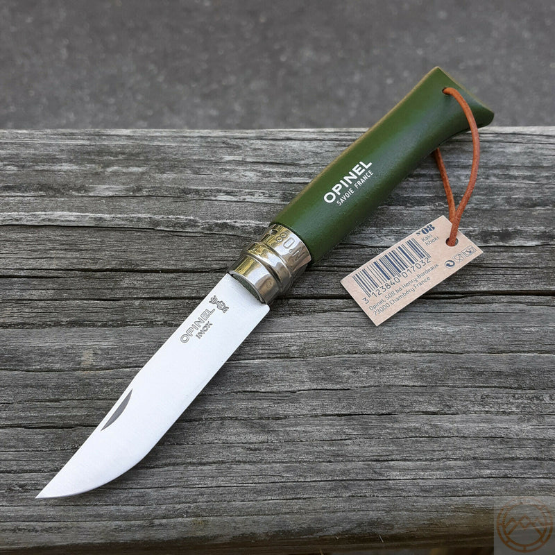 Opinel 8 Folder Folding Knife 3.25" 12C27 Sandvik Steel Blade Hornbeam Handle 01703 -Opinel - Survivor Hand Precision Knives & Outdoor Gear Store