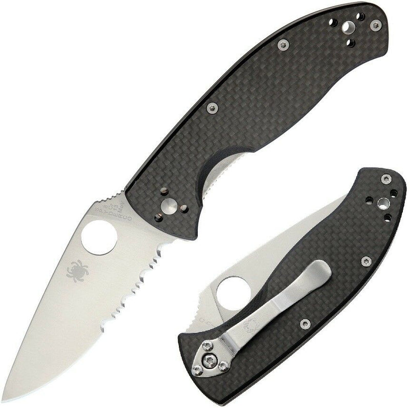 Spyderco Tenacious Folding Knife 3.5" 8Cr13MoV Stainless Blade CF/G10 Handle 122CFPS -Spyderco - Survivor Hand Precision Knives & Outdoor Gear Store