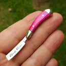 Rough Ryder Mini Tiny Razor Pocket Knife Stainless Smooth Pink Bone 1 7/8 Closed 1361 -Rough Ryder - Survivor Hand Precision Knives & Outdoor Gear Store
