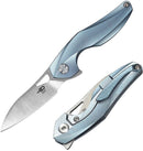 Bestech Knives The Reticulan Folding Knife 2" CPM S35VN Steel Blade Blue Titanium Handle 1810B -Bestech Knives - Survivor Hand Precision Knives & Outdoor Gear Store