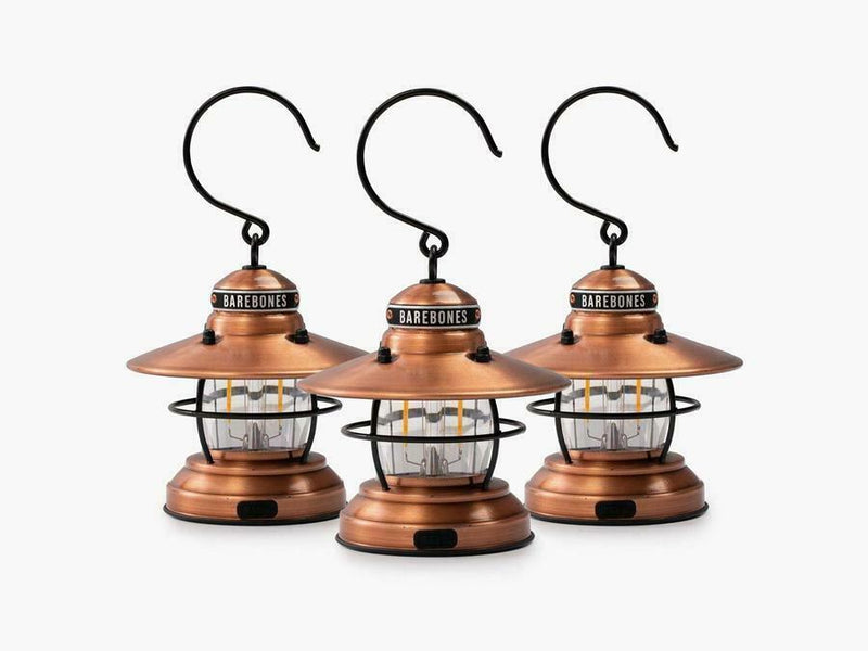 Barebones Living Edison Mini Lantern Copper 3pk Powder Coated Steel/Copper Construction RE278 -Barebones Living - Survivor Hand Precision Knives & Outdoor Gear Store