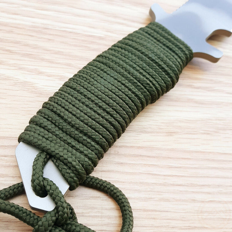 Fox Exagon Fixed Knife 6.75" PTFE Coated 440 Steel Blade Cord Wrapped Handle 1662S -Fox - Survivor Hand Precision Knives & Outdoor Gear Store