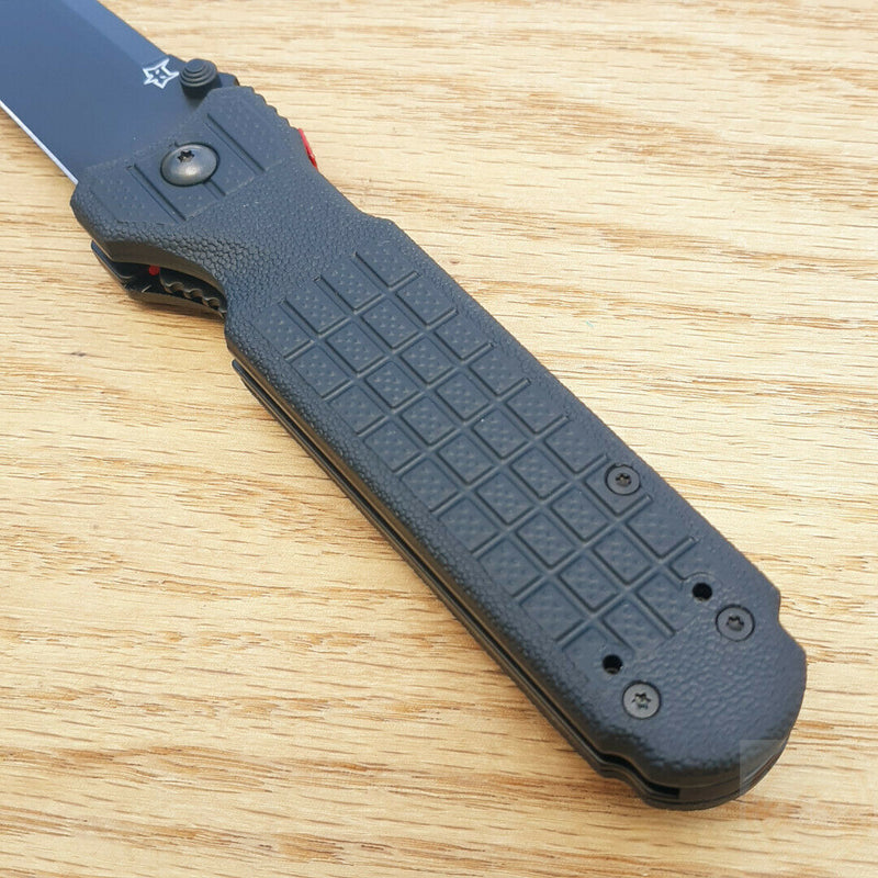 Fox Predator II Folding Knife 3.75" Bohler N690 Steel Blade Black Forprene Handle 446B -Fox - Survivor Hand Precision Knives & Outdoor Gear Store