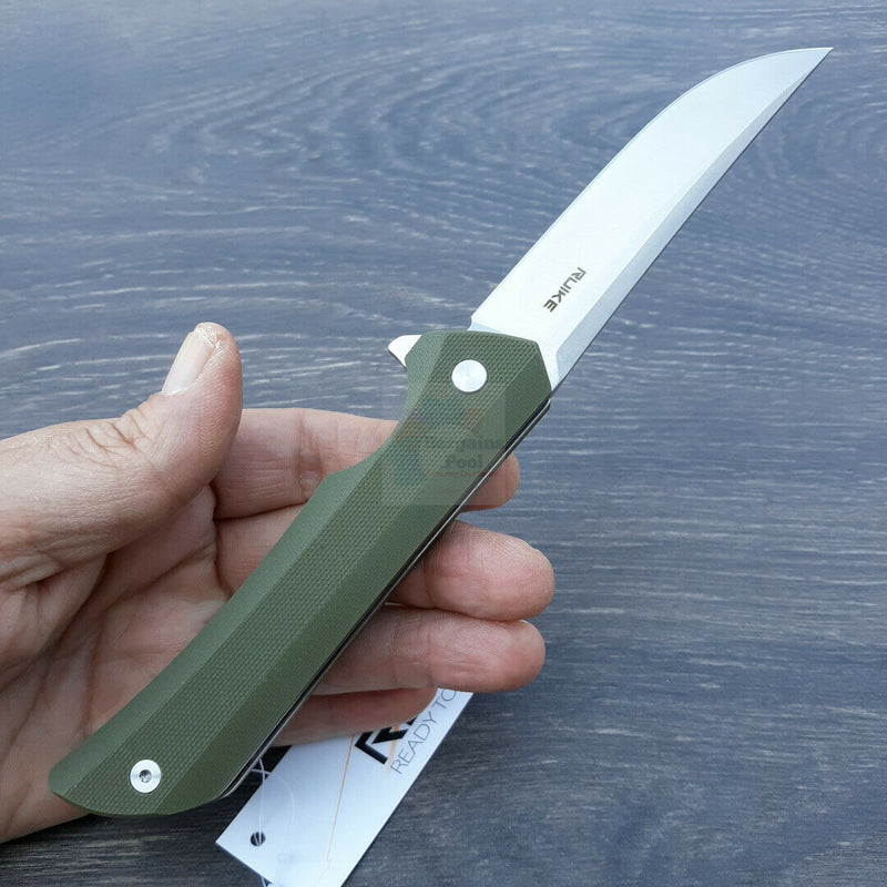 RUIKE Hussar P121 Linerlock Folding Knife 3.75" 14C28N Stainless Steel Blade Green G10 Handle P121G -RUIKE - Survivor Hand Precision Knives & Outdoor Gear Store