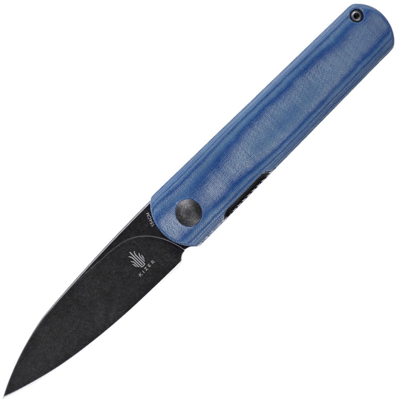 Kizer Cutlery Feist Linerlock Denim Mic Folding Knife 2.80" 154CM Steel Blade Blue Micarta Handle 3499C2 -Kizer Cutlery - Survivor Hand Precision Knives & Outdoor Gear Store