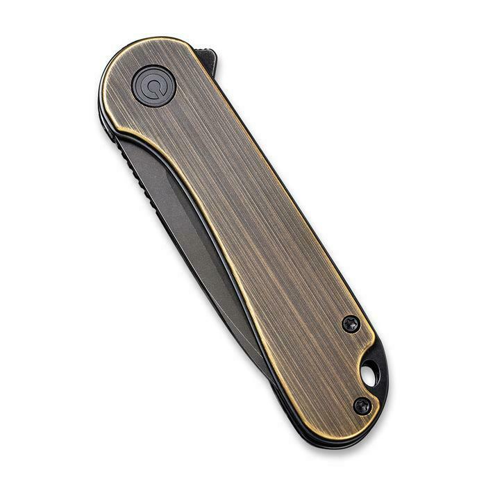 Civivi Elementum Folding Knife 3" D2 Tool Steel Tanto Blade Rubbed Brass Handle 907TA -Civivi - Survivor Hand Precision Knives & Outdoor Gear Store