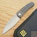 Artisan Cutlery Centauri Folding Knife 3.5" Damascus Steel Blade Titanium/Carbon Fiber Handle 1839GDCF -Artisan Cutlery - Survivor Hand Precision Knives & Outdoor Gear Store