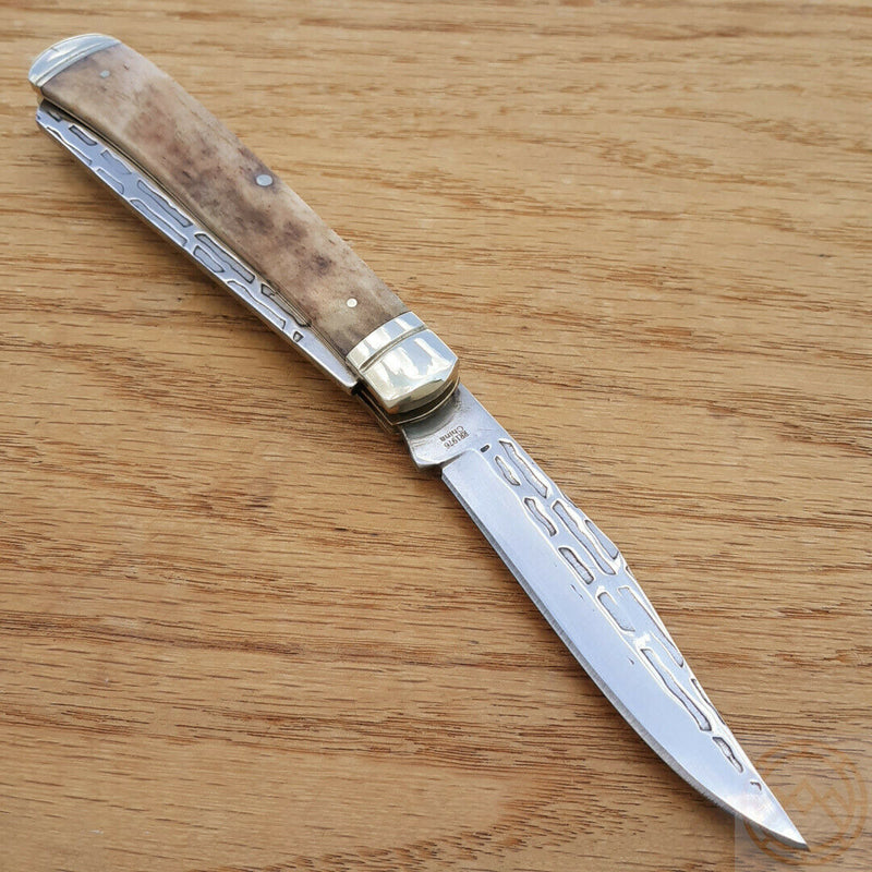 Rough Ryder Heavy Trapper Pocket Knife Carbon Steel Blades Smooth Bone Handle 1976 -Rough Ryder - Survivor Hand Precision Knives & Outdoor Gear Store