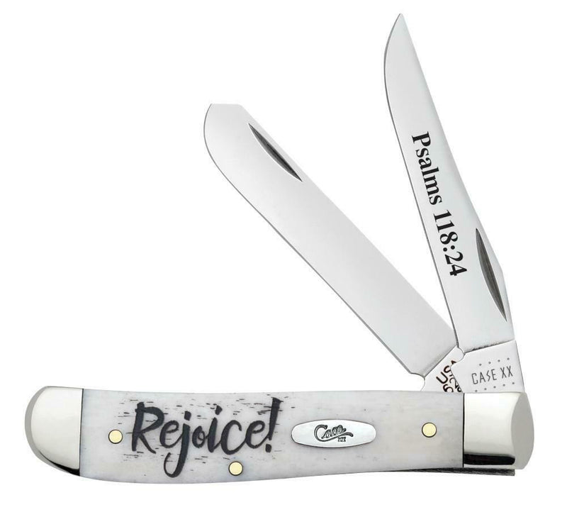Case XX Rejoice Trapper Pocket Knife Stainless Steel Blades Natural Bone Handle 60865 -Case Cutlery - Survivor Hand Precision Knives & Outdoor Gear Store