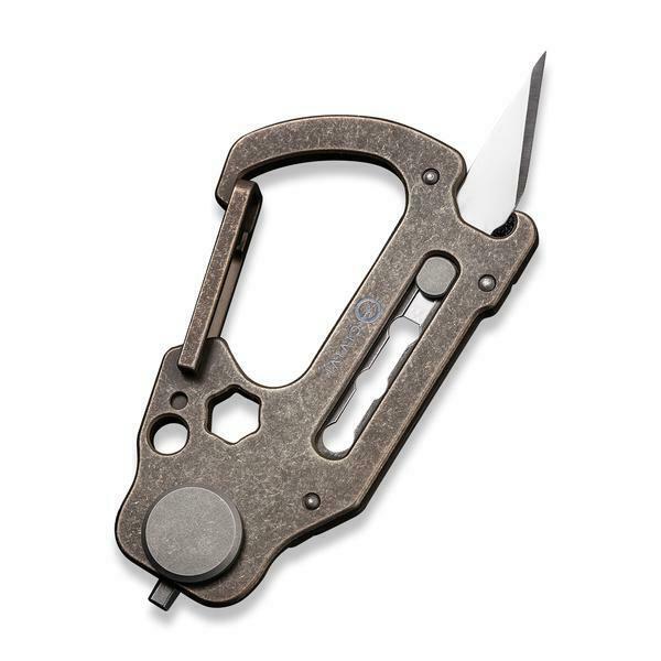 Civivi Polymorph Carabiner Keychain Titanium Multi Tool Bronze Utility Blades 200452 -Civivi - Survivor Hand Precision Knives & Outdoor Gear Store