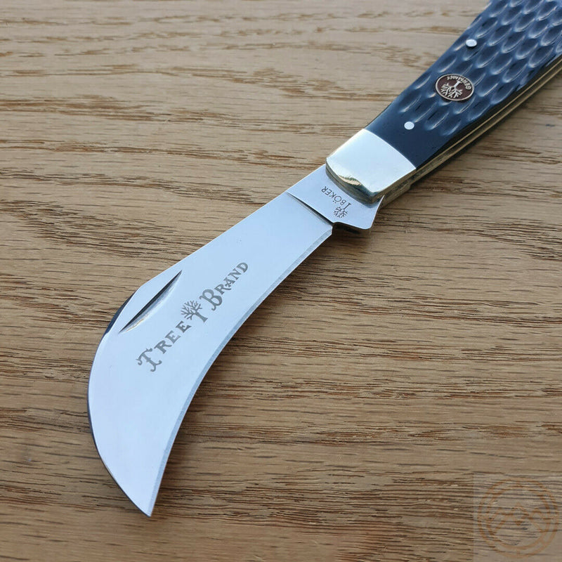 Boker Folding Knife Stainless Steel Hawkbill Blade Jigged Bone Handle 110798SOI -Boker - Survivor Hand Precision Knives & Outdoor Gear Store