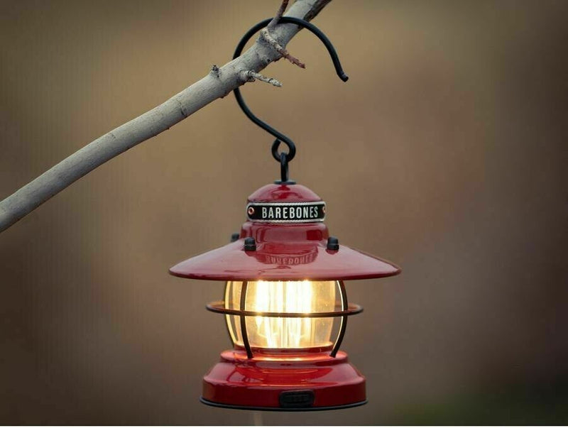 Barebones Living Edison Mini Lantern Red Powder-Coated Steel Construction RE274 -Barebones Living - Survivor Hand Precision Knives & Outdoor Gear Store