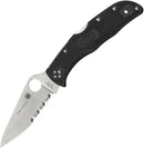 Spyderco Endela Lightweight Folding Knife 3.41" Part Serrated VG-10 Steel Blade FRN Handle 243FPSBKBL -Spyderco - Survivor Hand Precision Knives & Outdoor Gear Store