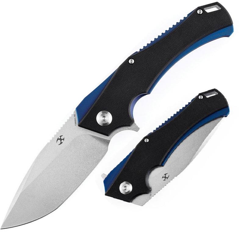 Kansept Knives Mini Hellx Linerlock Folding Knife 3.75" D2 Tool Steel Blade Black G10 Handle 2008A1 -Kansept Knives - Survivor Hand Precision Knives & Outdoor Gear Store