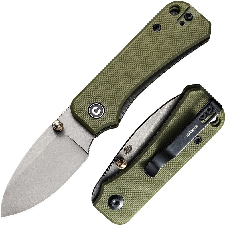 Civivi Baby Banter Linerlock Folding Knife 2.25" Nitro V Steel Blade Green G10 Handle 19068S5 -Civivi - Survivor Hand Precision Knives & Outdoor Gear Store