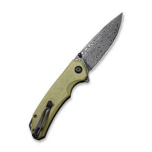 Civivi Brazen Linerlock Folding Knife 3.5" Damascus Steel Blade Micarta Handle 2102DS2 -Civivi - Survivor Hand Precision Knives & Outdoor Gear Store