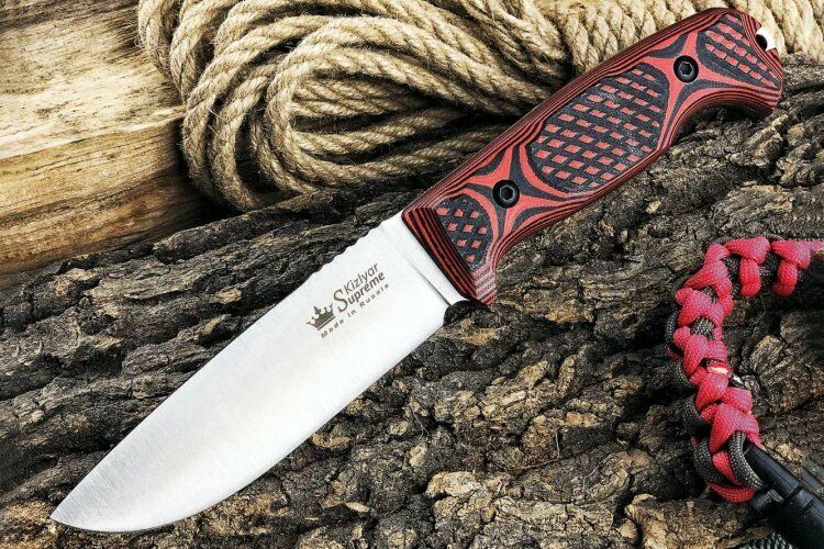 Kizlyar Ural Fixed Knife 4.75" Sleipner Tool Steel Blade Black/Red G10 Handle 0125 -Kizlyar - Survivor Hand Precision Knives & Outdoor Gear Store