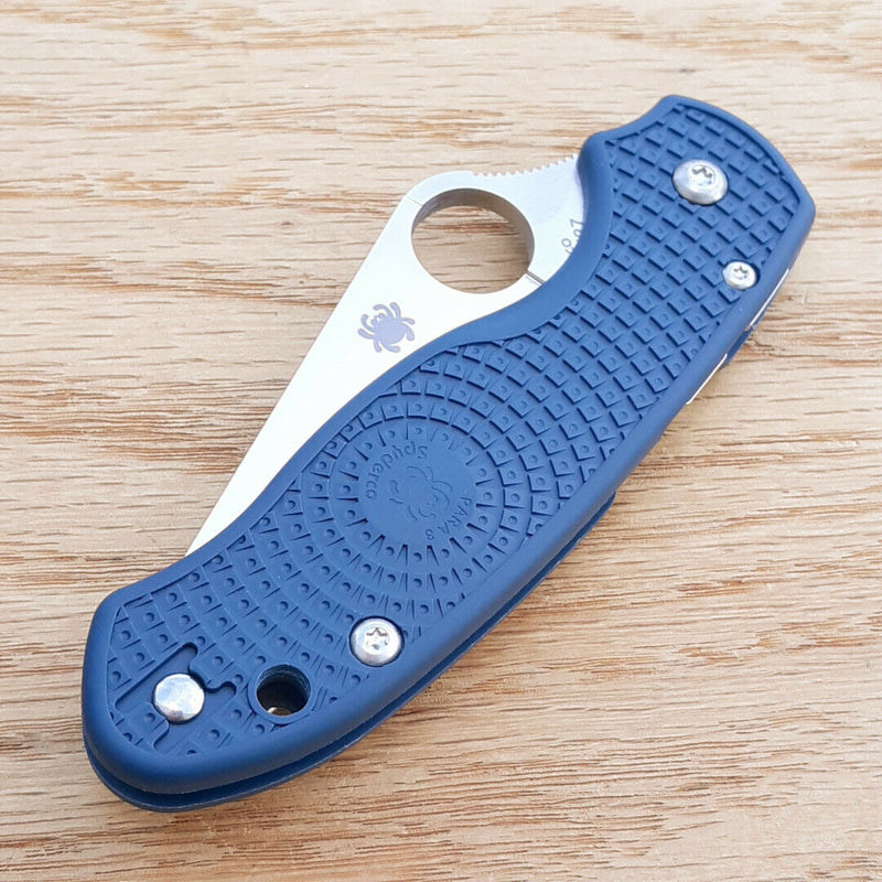 Spyderco Para 3 Compression Folding Knife 3" CPM SPY27 Steel Blade Blue Texture FRN Handle 223PCBL -Spyderco - Survivor Hand Precision Knives & Outdoor Gear Store