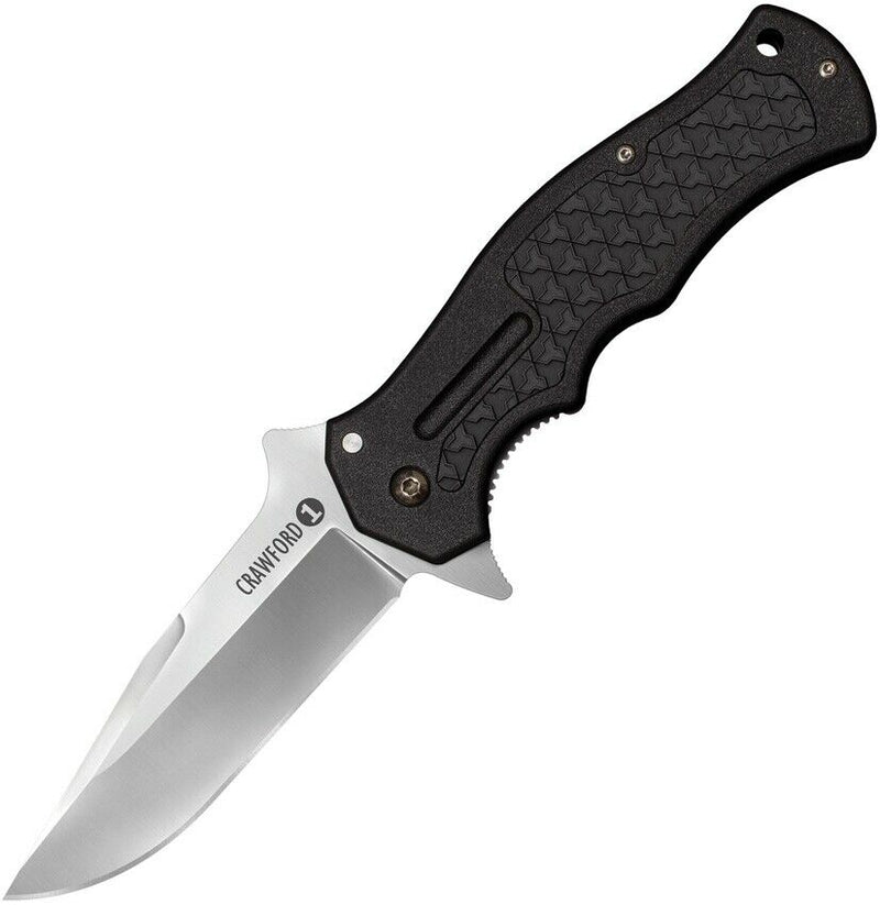 Cold Steel Crawford Folding Knife 3.62" 4116 Steel Blade Black Zy-Ex Handle 20MWCB -Cold Steel - Survivor Hand Precision Knives & Outdoor Gear Store