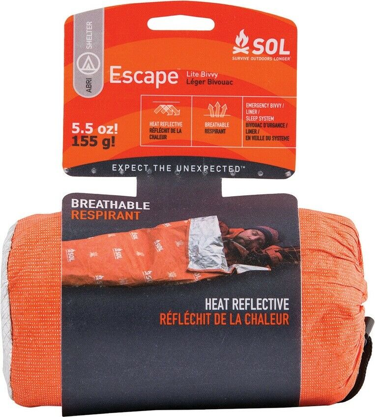 Adventure Medical Escape Lite Bivvy High-Visibility Orange Exterior 5.5Oz 1227 -Adventure Medical - Survivor Hand Precision Knives & Outdoor Gear Store