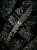 We Knife Co Smooth Sentinel Frame Folding Knife 3" CPM-20CV Steel Blade Titanium/Micarta Handle 200434 -We Knife Co - Survivor Hand Precision Knives & Outdoor Gear Store