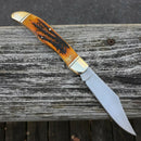 Hunter's Classic NAHC Folding Knife Stainless 4" Blade Orange Jigged Bone Handle 1730 -Miscellaneous - Survivor Hand Precision Knives & Outdoor Gear Store