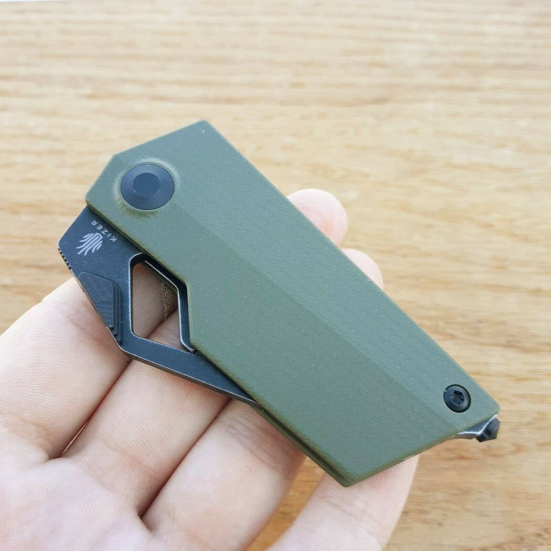 Kizer Cutlery Cyber Folding Knife 2.16 Bohler M390 Steel Blade, Green G10 Handle V2563A1 -Kizer Cutlery - Survivor Hand Precision Knives & Outdoor Gear Store