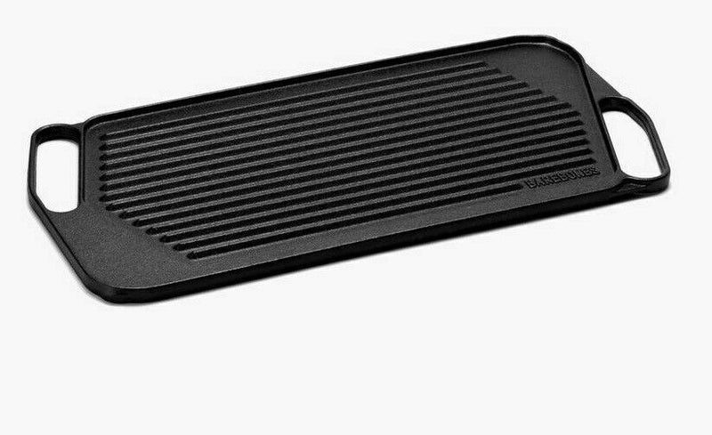 Barebones Living Cast Iron Griddle Reversible/Wide Grease Capture Channels Offset Handles RE313 -Barebones Living - Survivor Hand Precision Knives & Outdoor Gear Store