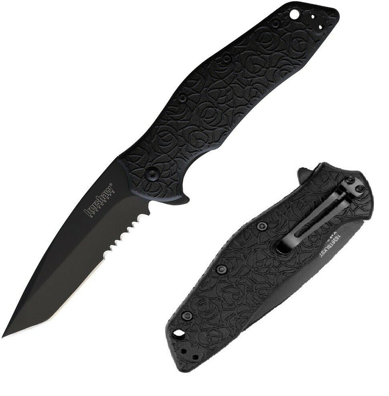 Kershaw Kuro Linerlock Folding Knife 3.1" 8Cr13MoV Steel Tanto Blade GFN Handle 1835TBLKSTWMX -Kershaw - Survivor Hand Precision Knives & Outdoor Gear Store