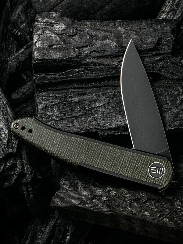 We Knife Co Smooth Sentinel Frame Folding Knife 3" CPM-20CV Steel Blade Titanium/Micarta Handle 200434 -We Knife Co - Survivor Hand Precision Knives & Outdoor Gear Store