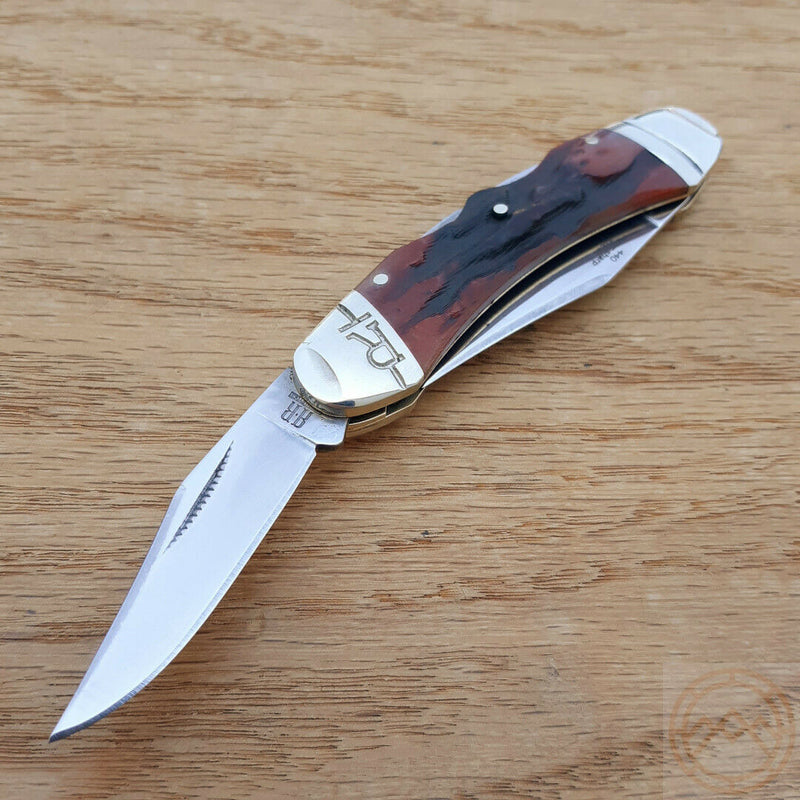 Rough Ryder Double Lock Pocket Knife Stainless Blade Brown Stag Bone Handle 1798 -Rough Ryder - Survivor Hand Precision Knives & Outdoor Gear Store