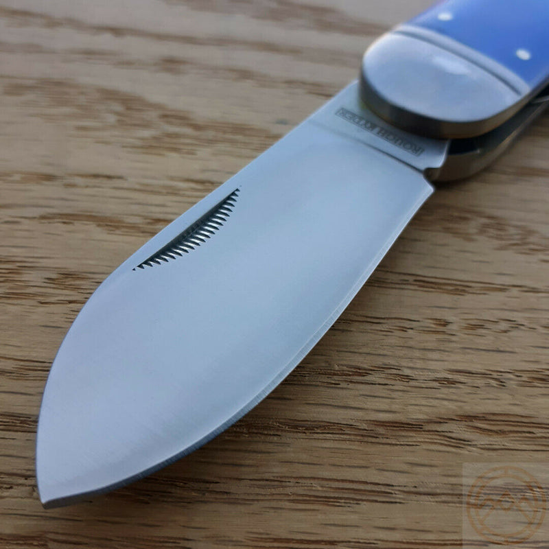 Rough Ryder Sunfish Pocket Knife Satin Finish Stainless Blade Blue G10 Handle 2173 -Rough Ryder - Survivor Hand Precision Knives & Outdoor Gear Store