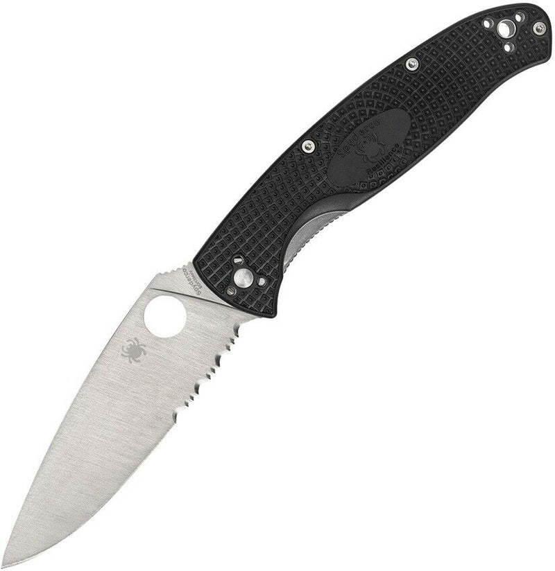 Spyderco Resilience Folding Knife 4.20" 8Cr13MoV Steel Blade Black FRN Handle 142PSBK -Spyderco - Survivor Hand Precision Knives & Outdoor Gear Store