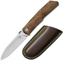 Fox Terzuola Folding Knife 3.5" Satin Finish N690 Steel Blade Brown Wood Handle 525B -Fox - Survivor Hand Precision Knives & Outdoor Gear Store