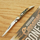 Rough Ryder Folding Knife Damascus Steel Clip Toothpick Blade Stag Bone Handle 2154 -Rough Ryder - Survivor Hand Precision Knives & Outdoor Gear Store