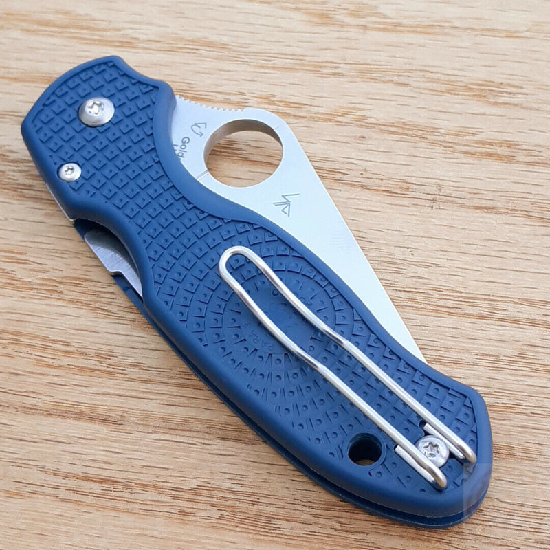 Spyderco Para 3 Compression Folding Knife 3" CPM SPY27 Steel Blade Blue Texture FRN Handle 223PCBL -Spyderco - Survivor Hand Precision Knives & Outdoor Gear Store