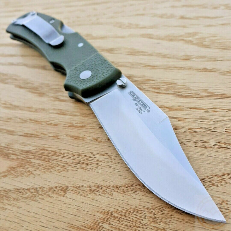 Cold Steel Double Safe Folding Knife 3.5" 8Cr13MoV Steel Blade Green GFN Handle 23JC -Cold Steel - Survivor Hand Precision Knives & Outdoor Gear Store