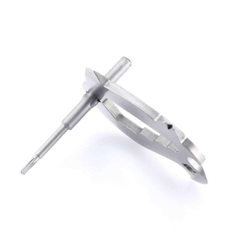 Kizer Peccary Single Piece Satin Stainless Steel Key Chain Sized Tool 6 Function T107A1 -Kizer Cutlery - Survivor Hand Precision Knives & Outdoor Gear Store