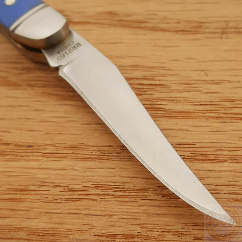 Rough Ryder Small Folding Knife Stainless Steel Toothpick Blade Blue G10 Handle 2169 -Rough Ryder - Survivor Hand Precision Knives & Outdoor Gear Store