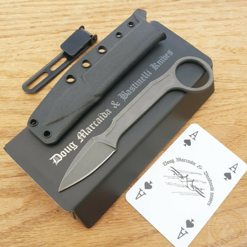 Bastinelli Creations SPADE Fixed Knife 1.75" Bohler N690 Steel Blade One-Piece Construction 223 -Bastinelli Creations - Survivor Hand Precision Knives & Outdoor Gear Store