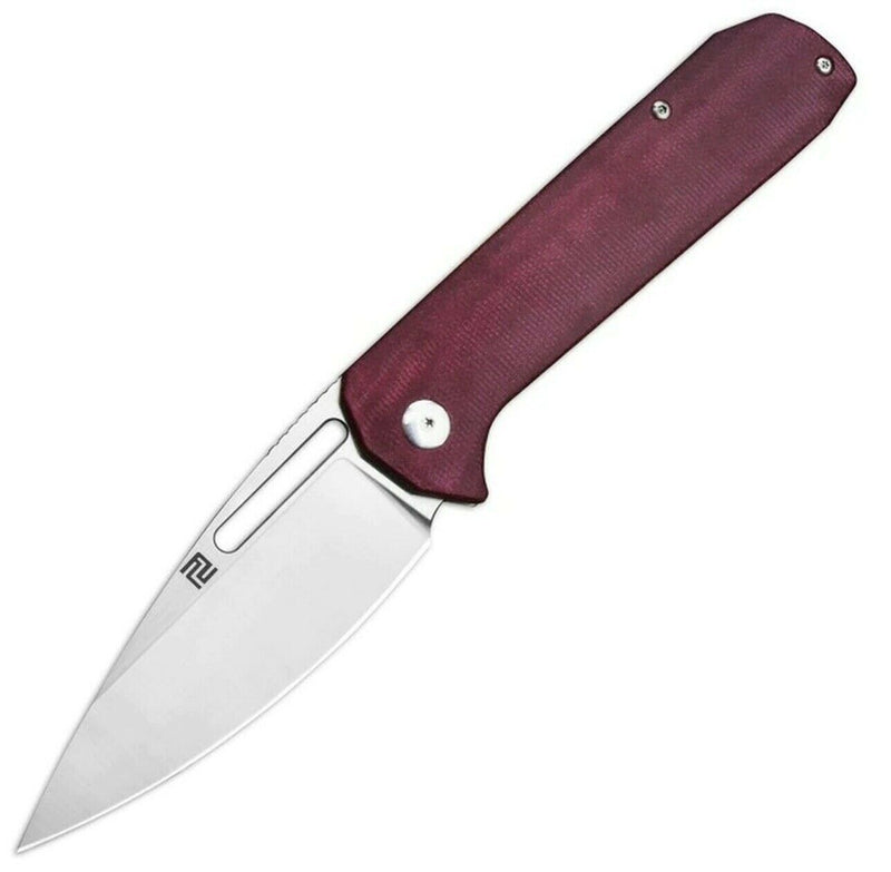 Artisan Cutlery Arion Red Folding Knife 3.81" CPM S35VN Steel Blade Micarta/Titanium Handle 1843GDRC -Artisan Cutlery - Survivor Hand Precision Knives & Outdoor Gear Store