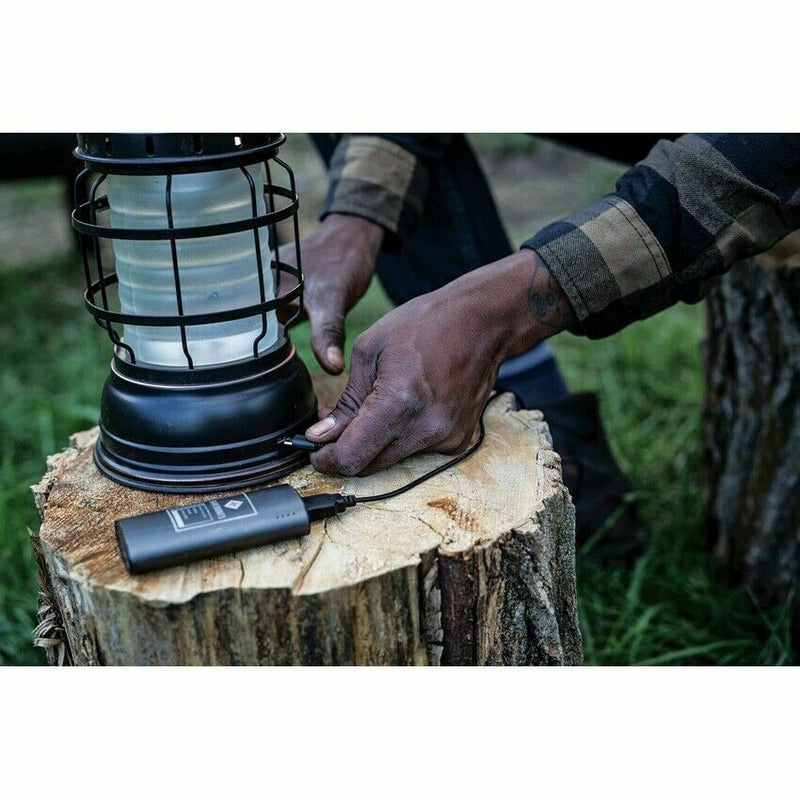 Barebones Living Forest Lantern Bronze 6" x 9.5" x 6" Rechargeable Stamped Steel/Rubber/Plastic Construction RE261 -Barebones Living - Survivor Hand Precision Knives & Outdoor Gear Store