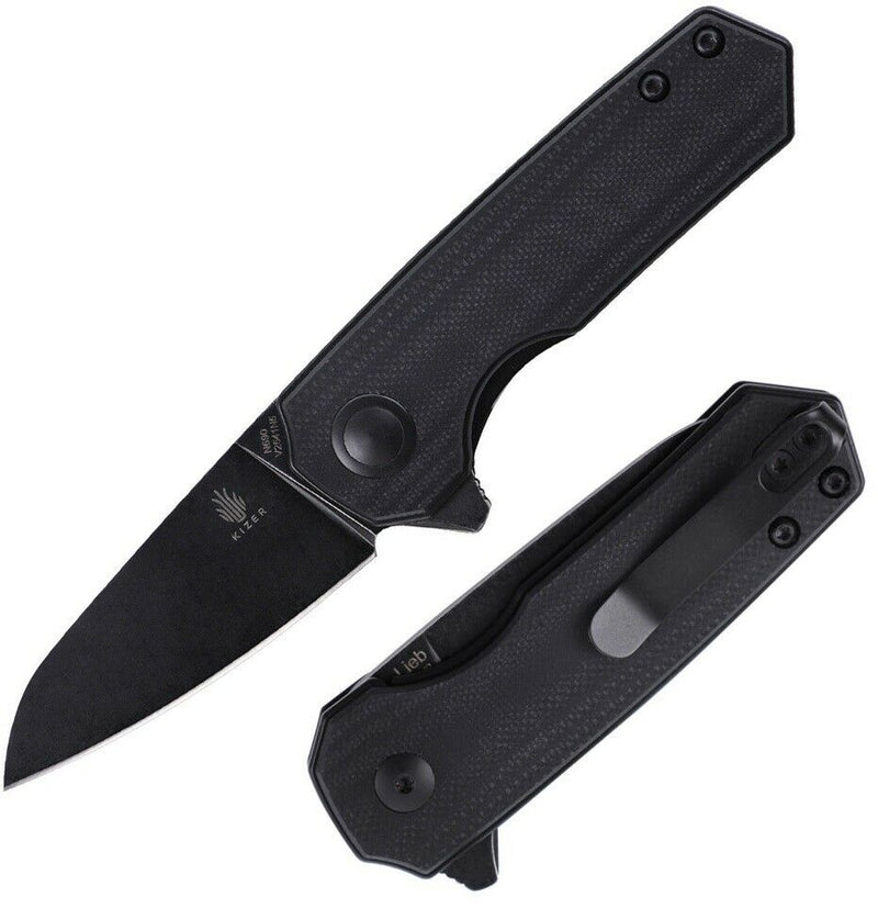 Kizer Cutlery Lieb Liner Folding Knife 2.37" N690 Steel Blade Black G10 Handle V2541N5 -kizer Cutlery - Survivor Hand Precision Knives & Outdoor Gear Store
