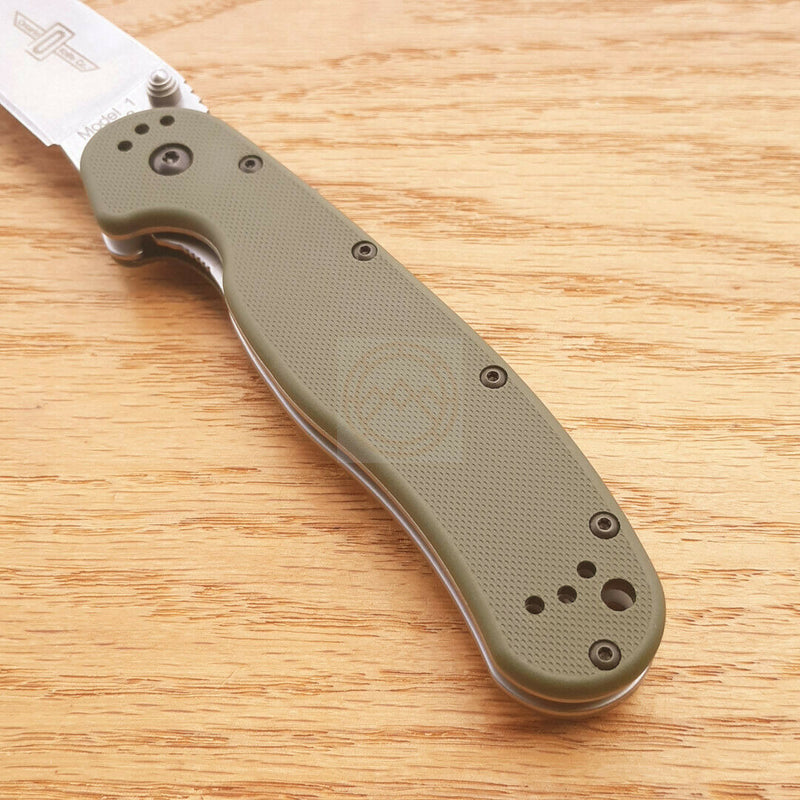 Ontario RAT I Linerlock Folding Knife 3.5" AUS-8 Steel Blade Green Nylon Handle 8874TC -Ontario - Survivor Hand Precision Knives & Outdoor Gear Store