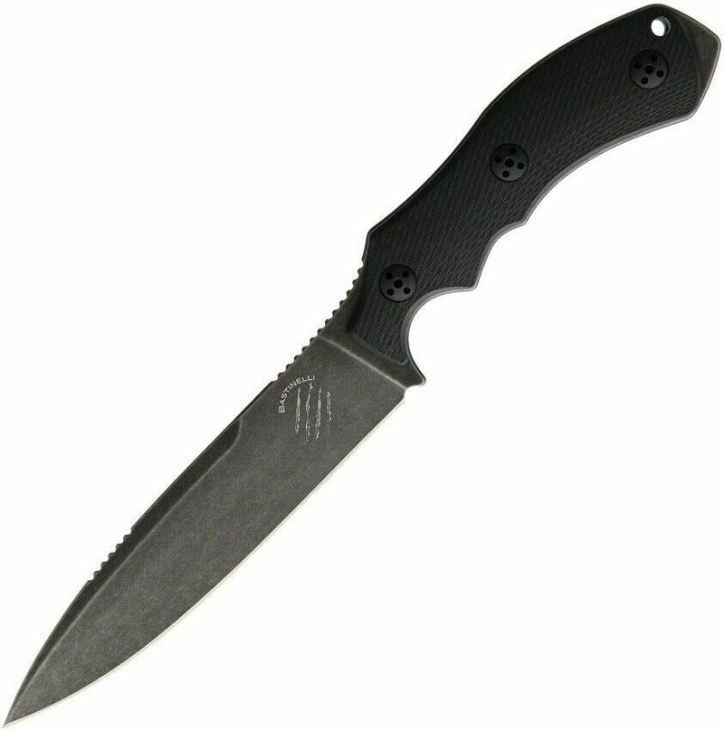 Bastinelli Creations RED Raptor Fixed Knife 5.5" Black PDV Coated M390 Steel Spear Point Blade G10 Handle SRLD -Bastinelli Creations - Survivor Hand Precision Knives & Outdoor Gear Store