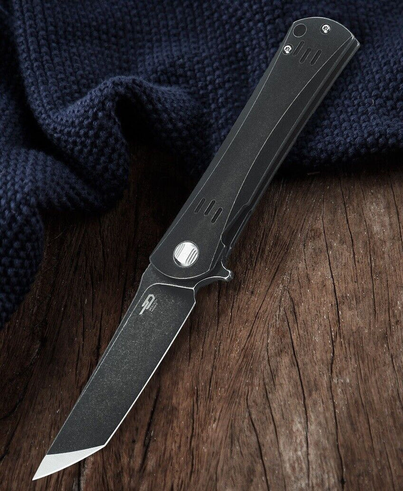 Bestech Knives Kendo Framelock Folding Knife 3.63" S35VN Steel Blade Black Titanium Handle 1903B -Bestech Knives - Survivor Hand Precision Knives & Outdoor Gear Store