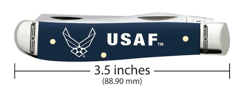 Case XX U.S. Air Force Pocket Knife Stainless Steel Blades Blue Synthetic Handle 32402 -Case Cutlery - Survivor Hand Precision Knives & Outdoor Gear Store