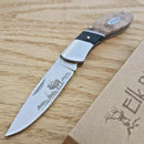 Elk Ridge Lockback Folding Knife 3" 440 Stainless Steel Blade Burl Wood Handle 072D -Elk Ridge - Survivor Hand Precision Knives & Outdoor Gear Store