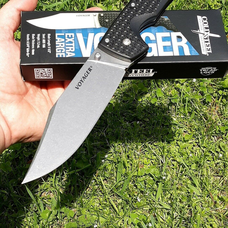 Cold Steel Voyager XL Folding Knife 5.5" AUS-10A Steel Blade Griv-Ex Handle 29AXC -Cold Steel - Survivor Hand Precision Knives & Outdoor Gear Store